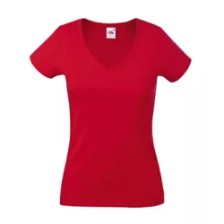 Camiseta Valueweight de Mujer Cuello Pico Fruit Of The Loom