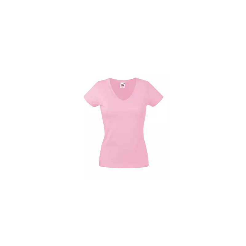 Camiseta Valueweight de Mujer Cuello Pico Fruit Of The Loom