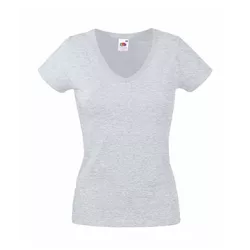 Camiseta Valueweight de Mujer Cuello Pico Fruit Of The Loom