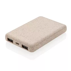 Powerbank de bolsillo 5000 mAh de paja de trigo