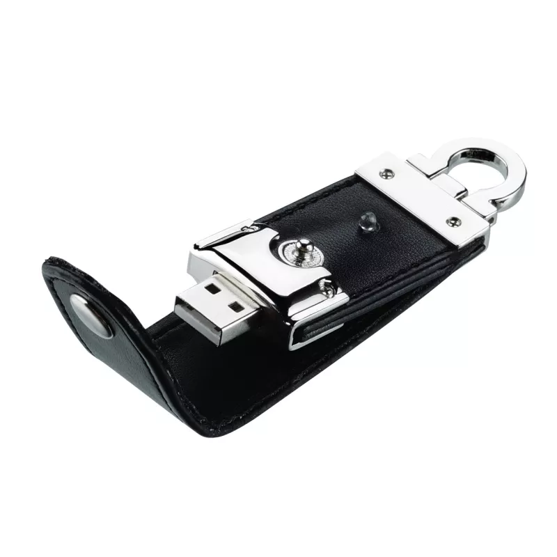 Memoria USB 2GB en piel negra 