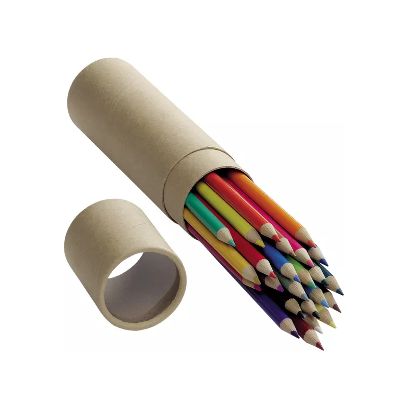 Estuche cartón 24 lápices color, largos
