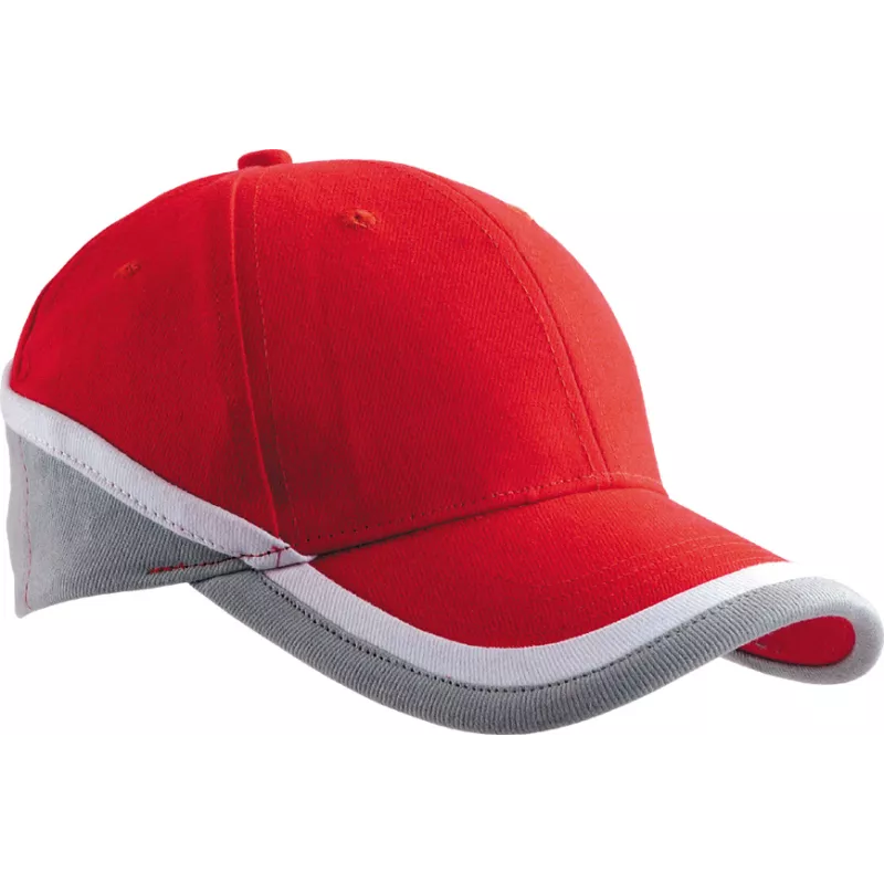 Gorra algodón tricolor cierre metálico