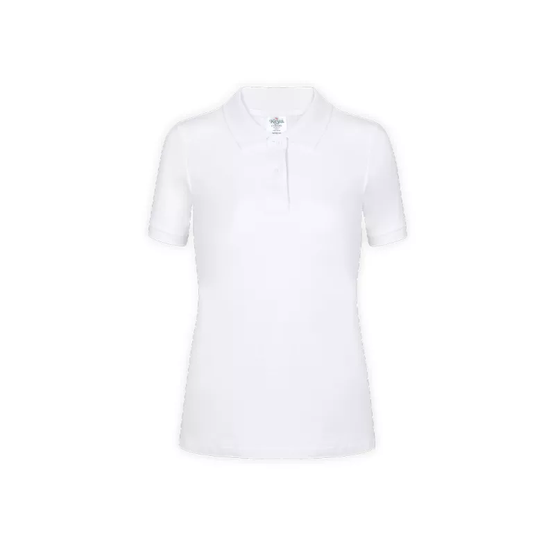 Polo Mujer Blanco "keya" 100% Algodón Ring Spun, Pique 180 g/ m2