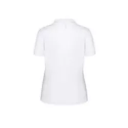 Polo Mujer Blanco "keya" 100% Algodón Ring Spun, Pique 180 g/ m2