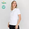 Polo Mujer Blanco "keya" 100% Algodón Ring Spun, Pique 180 g/ m2