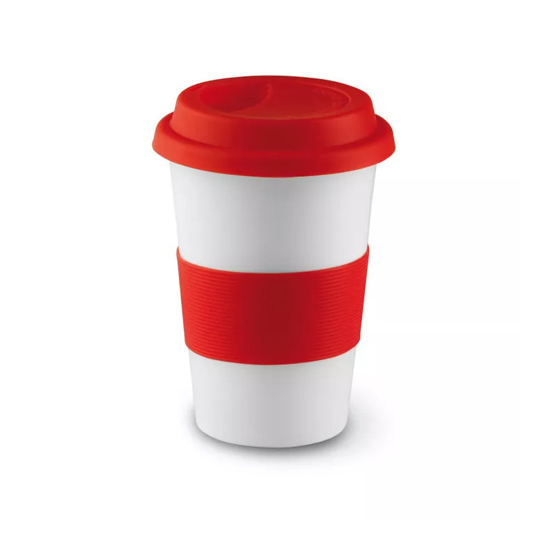 Taza cerámica tapa de silicona 