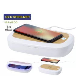 Caja Esterilizadora UV Cargador Bambú/ ABS