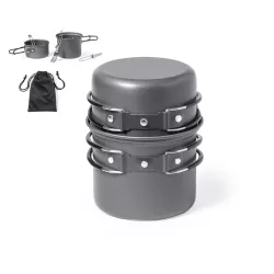 Set Menaje Camping Acero Inox/ Aluminio