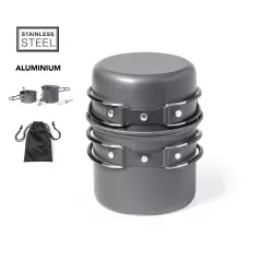 Set Menaje Camping Acero Inox/ Aluminio