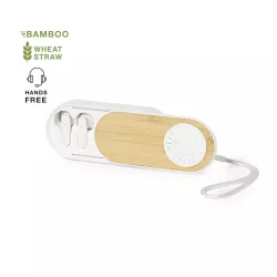 Auriculares Altavoz Caña de Trigo/ ABS/ Bambú
