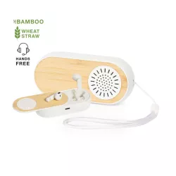 Auriculares Altavoz Caña de Trigo/ ABS/ Bambú