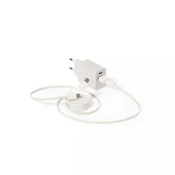 Set Cargadores Caña de Trigo/ ABS. Cargador USB Carga Rápida, 1 Salida USB y 1 Salida Tipo C