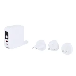 Adaptador Viaje Multifunción Cargador Inalámbrico 15W. Magnético. Power Bank 10000 mAh