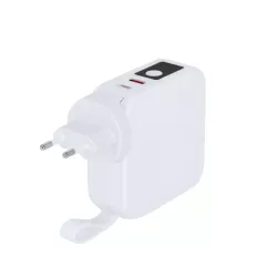 Adaptador Viaje Multifunción Cargador Inalámbrico 15W. Magnético. Power Bank 10000 mAh