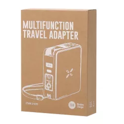 Adaptador Viaje Multifunción Cargador Inalámbrico 15W. Magnético. Power Bank 10000 mAh