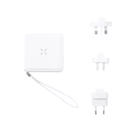Adaptador Viaje Multifunción Cargador Inalámbrico 15W. Magnético. Power Bank 10000 mAh