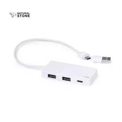 Puerto USB Extractos de Piedra Natural/ ABS