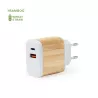 Cargador USB Caña de Trigo/ ABS/ Bambú