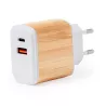 Cargador USB Caña de Trigo/ ABS/ Bambú