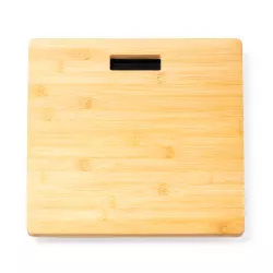 Báscula de baño de bambú