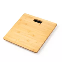 Báscula de baño de bambú