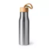 Bidon de acero inoxidable con tapón de bambú. 600 ml