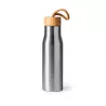 Bidon de acero inoxidable con tapón de bambú. 600 ml
