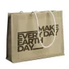 Bolsa de playa de yute y asas largas
