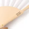 Abanico con varillas de madera y tela RPET