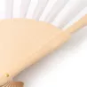 Abanico con varillas de madera y tela RPET