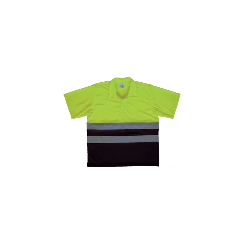 Polo Alta Visibilidad Build Adulto Amarillo Flúor/Negro