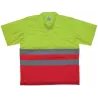 Polo Alta Visibilidad Build Adulto Amarillo Flúor/Rojo