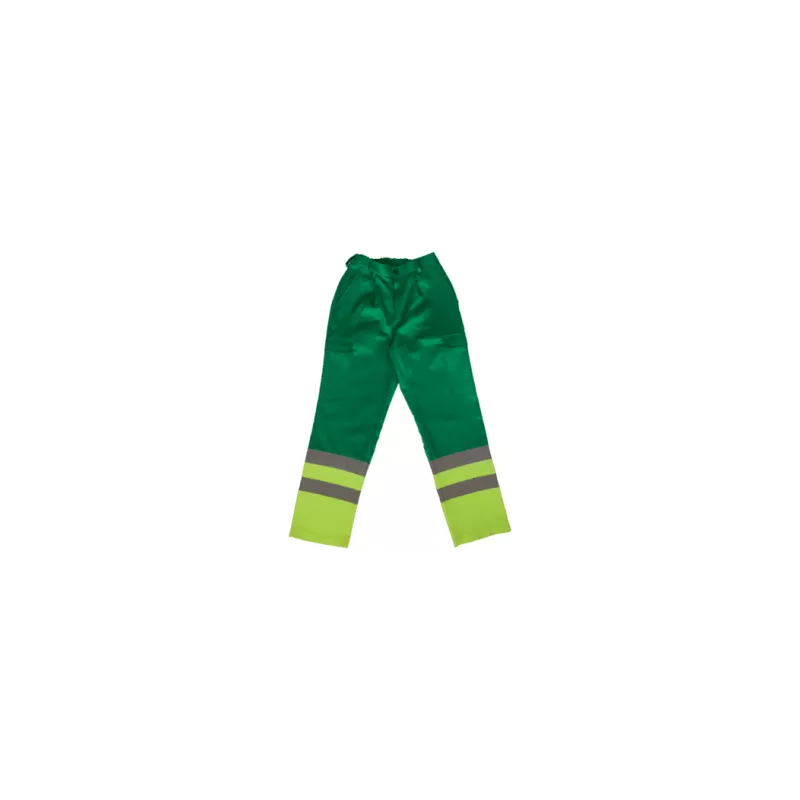 Pantalón Alta Visibilidad Train Amarillo Flúor/Verde Estepa