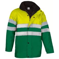 Parka Alta Visibilidad Traffic Amarillo Flúor/Verde Estepa