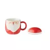 Taza cerámica con tapa 370 ml