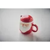 Taza cerámica con tapa 370 ml