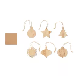 Adornos navideños de madera