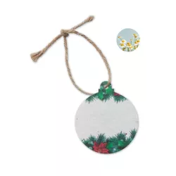 Adorno navideño papel semillas