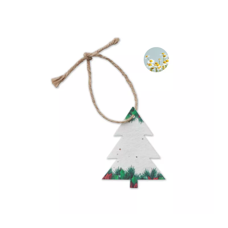 Adorno navideño papel semillas