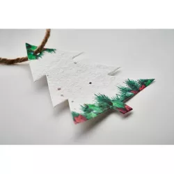 Adorno navideño papel semillas