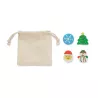 Juego  4 gomas forma Navidad