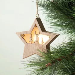 Estrella de MDF con luz