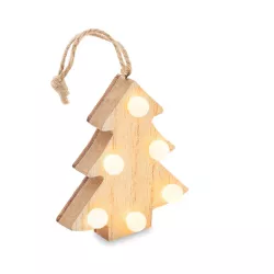 Árbol de madera con luces