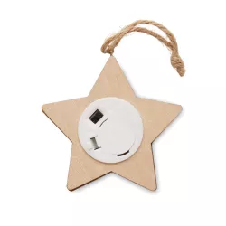 Estrella de madera con luces