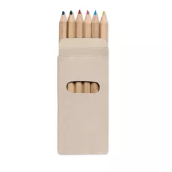 6 lápices de colores en caja