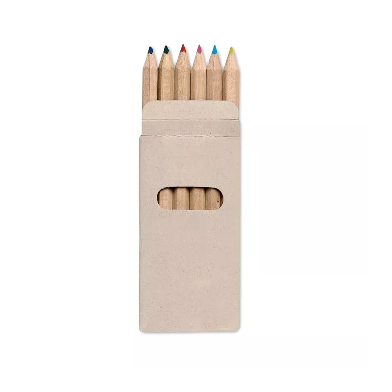 6 lápices de colores en caja