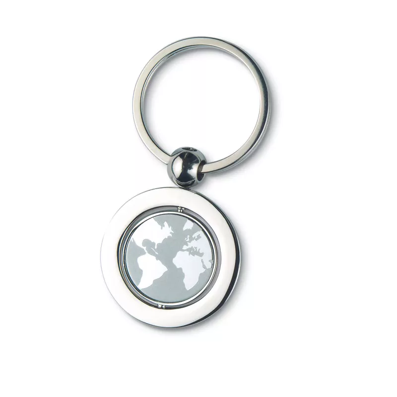 Llavero metal forma mundo