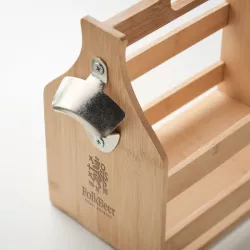 Caja de bambú para 6 cervezas