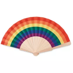 Abanico de madera rainbow